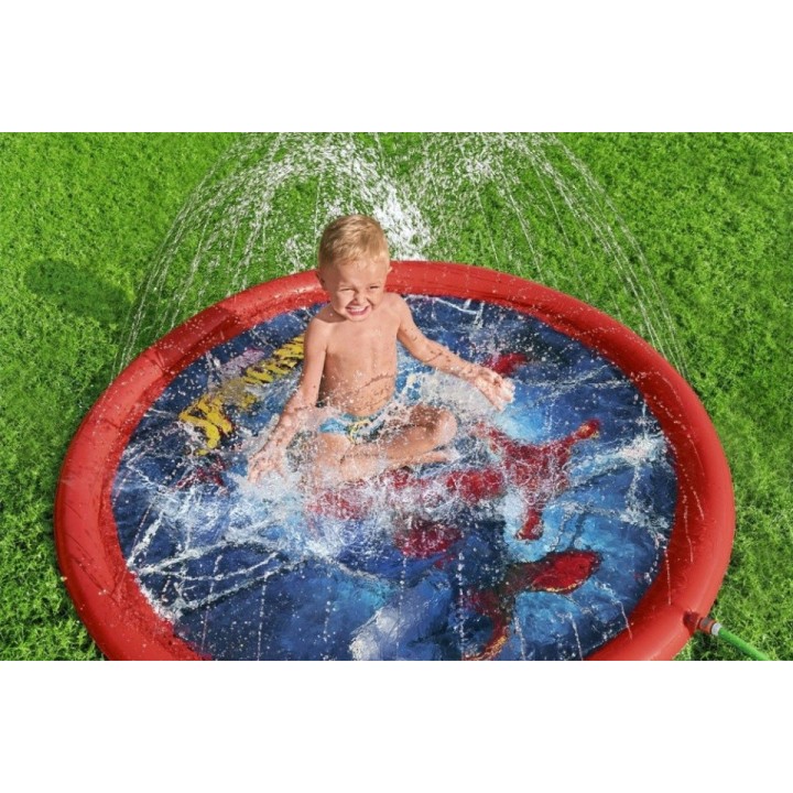 Piscina pentru copii Spider Man Bestway cu stropire 165 cm, rosu
