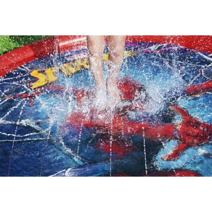 Piscina pentru copii Spider Man Bestway cu stropire 165 cm, rosu