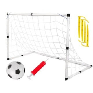Poarta de fotbal cu minge si pompa de umflare
