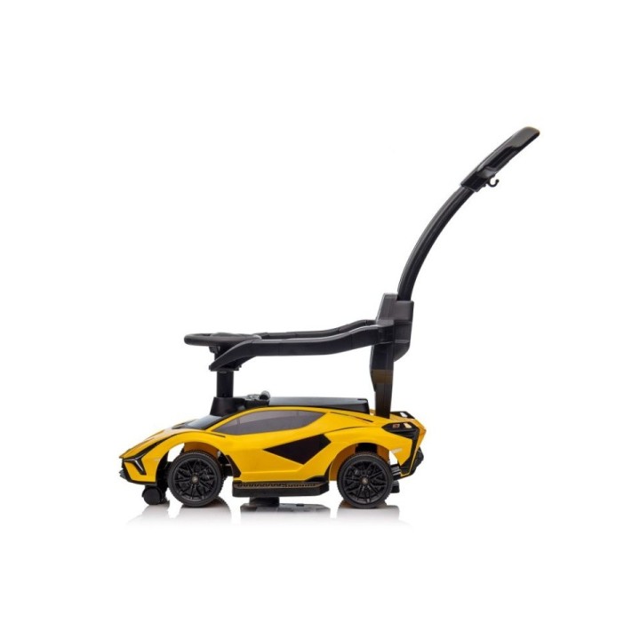 Masinuta premergator cu maner parental Lamborghini, galben