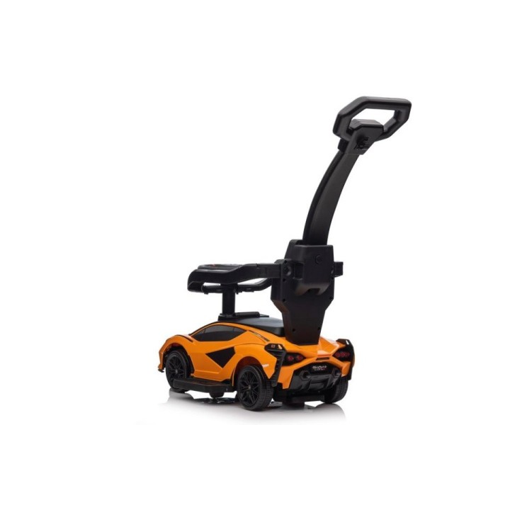 Masinuta premergator cu maner parental Lamborghini, portocaliu
