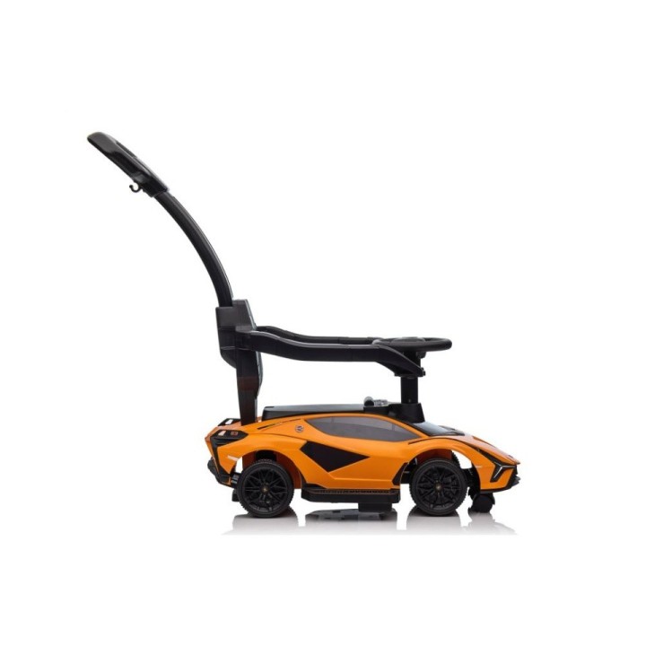 Masinuta premergator cu maner parental Lamborghini, portocaliu