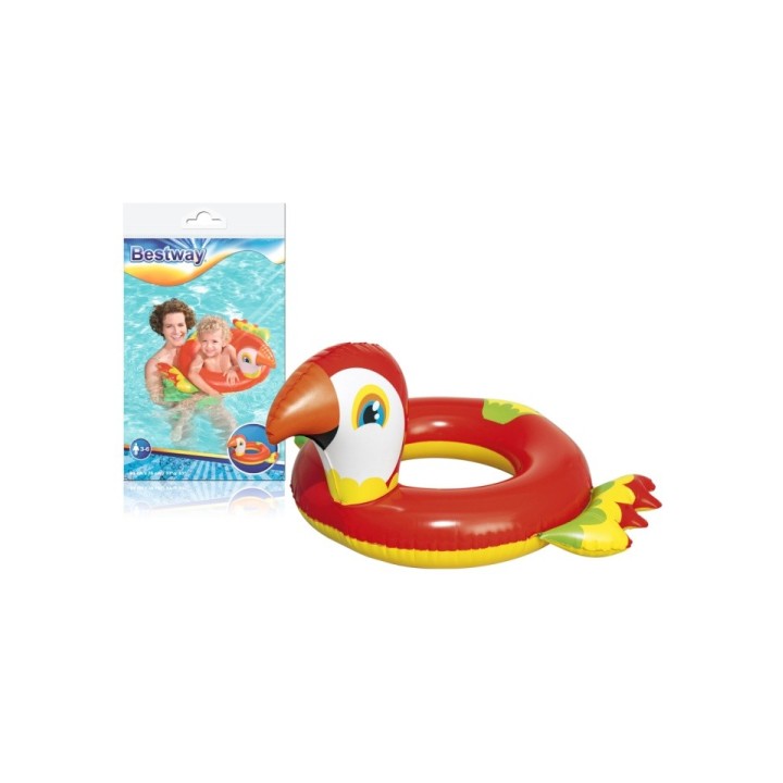 Colac de inot copii Bestway 84 cm Papagal, rosu