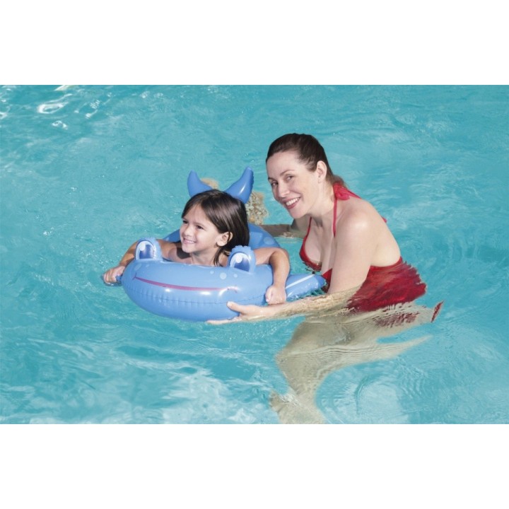 Colac de inot copii Bestway Balena 84 cm, albastru