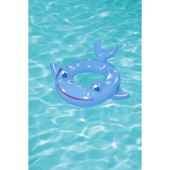 Colac de inot copii Bestway Balena 84 cm, albastru