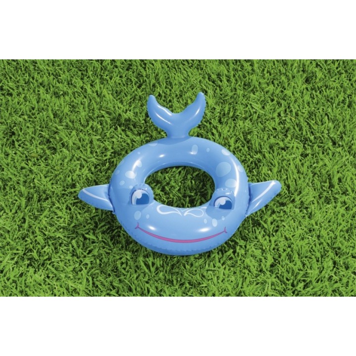 Colac de inot copii Bestway Balena 84 cm, albastru