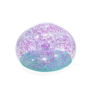 Fotoliu gonflabil Bestway Glitter Dream 114 x 112 x 66 cm, mov cu verde