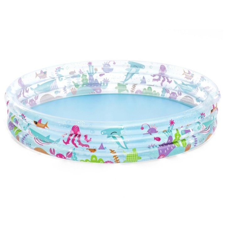 Piscina gonflabila pentru copii Bestway cu 3 inele 183 x 33 cm