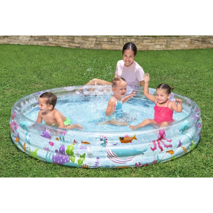 Piscina gonflabila pentru copii Bestway cu 3 inele 183 x 33 cm