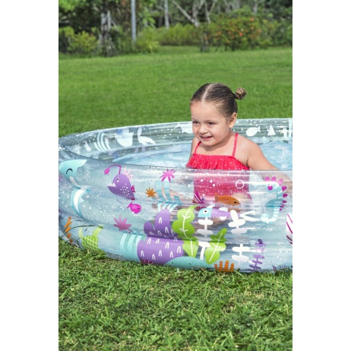 Piscina gonflabila pentru copii Bestway cu 3 inele 183 x 33 cm