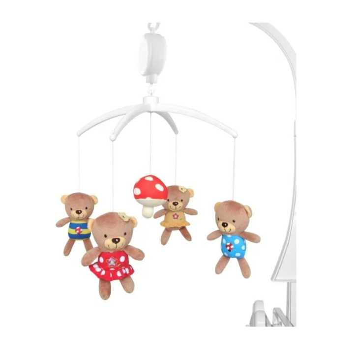 Carusel muzical Baby Mix Mushroom Bear Alb