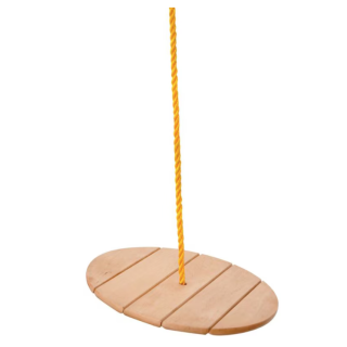 Leagan Woodyland suspendabil din lemn rotund.