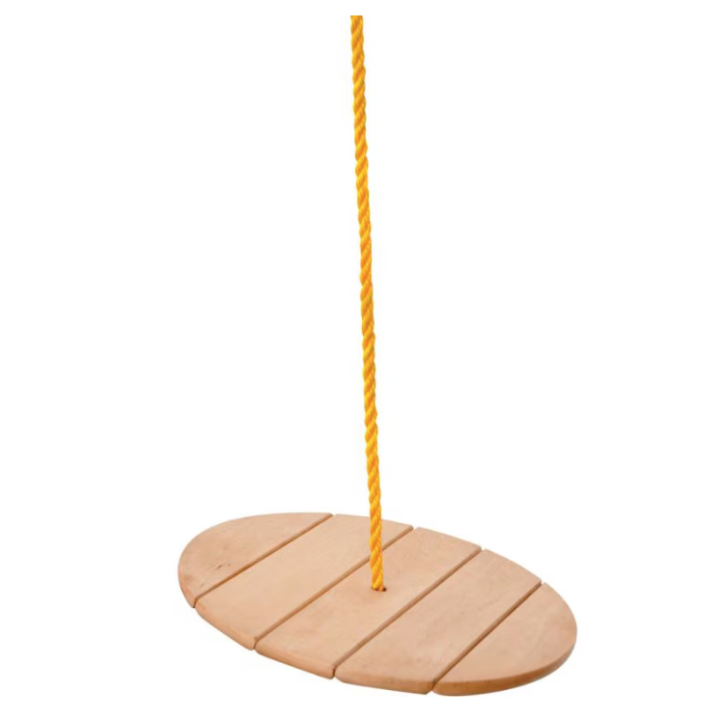 Leagan Woodyland suspendabil din lemn rotund.