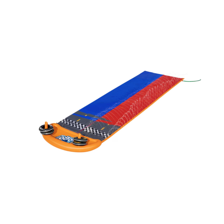 Tobogan dublu de apa, pentru copii, cu pulverizatoare de apa, Bestway 52391, 4.88 metri