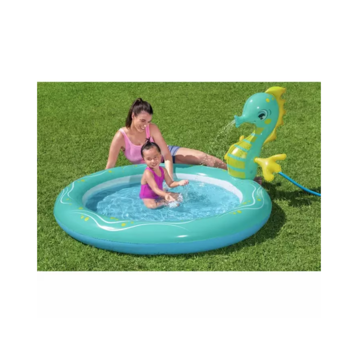 Piscina gonflabila Bestway, Seahorse Sprinkler Pool, 1.88m x 1.60m x 86cm