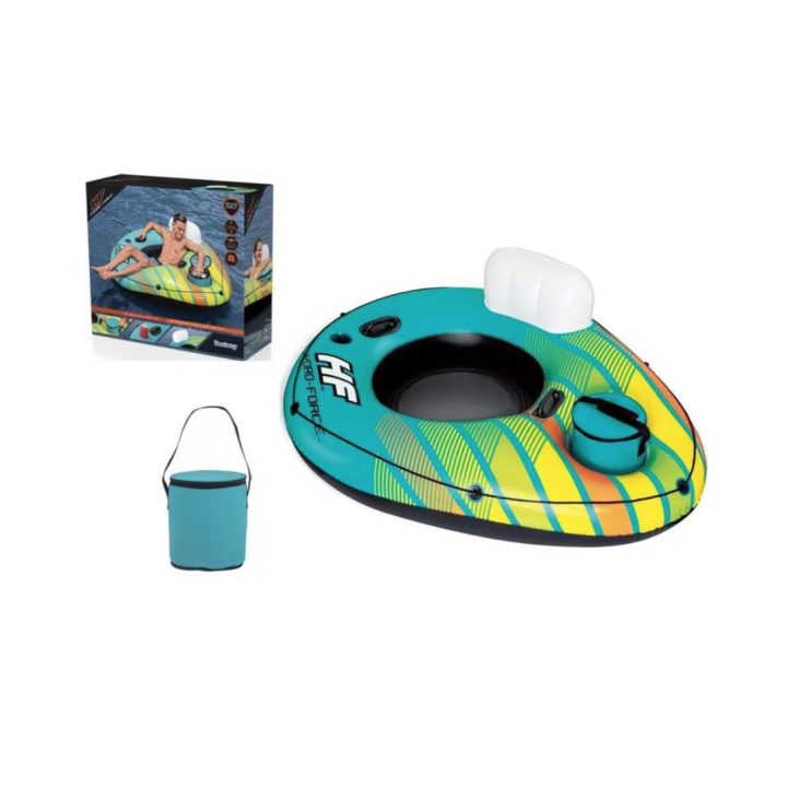 Colac gonflabil Bestway 43398,cu geanta depozitare,  169x137cm, Multicolor