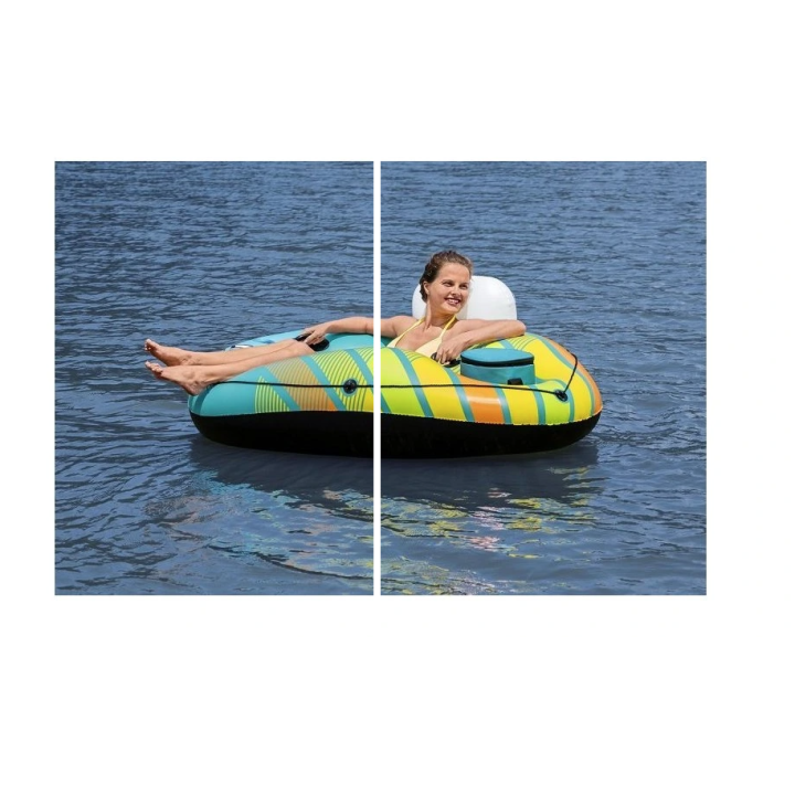 Colac gonflabil Bestway 43398,cu geanta depozitare,  169x137cm, Multicolor