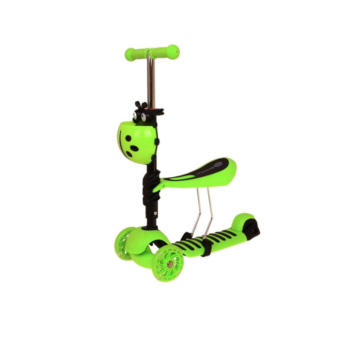 TROTINETA CU SEZUT PENTRU COPII 3 IN 1, VERDE