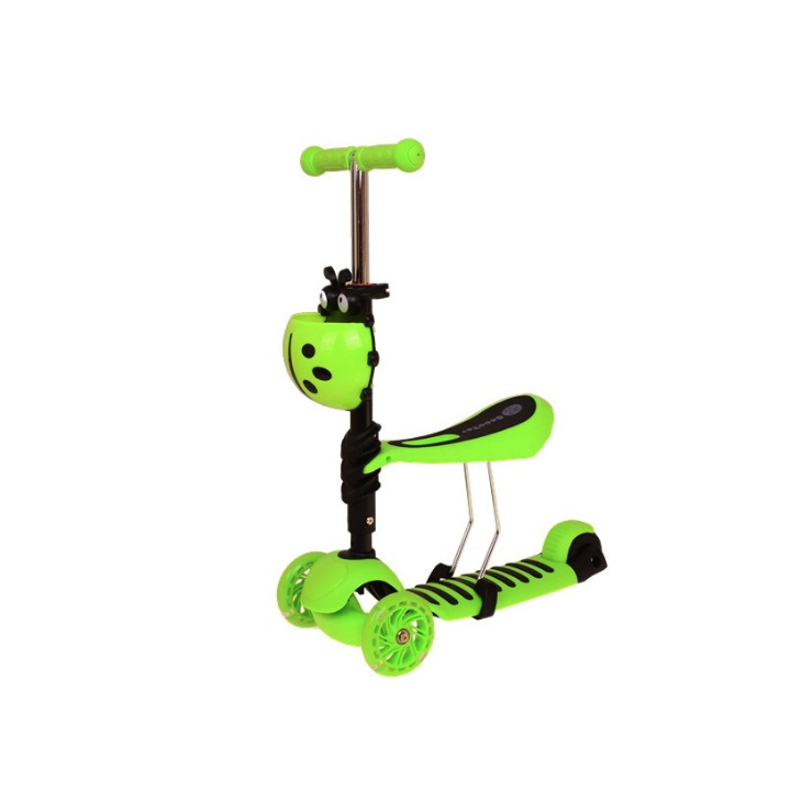 TROTINETA CU SEZUT PENTRU COPII 3 IN 1, VERDE