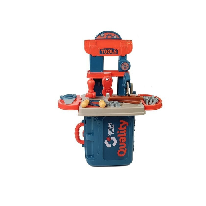 Banc de lucru cu accesorii in gentuta