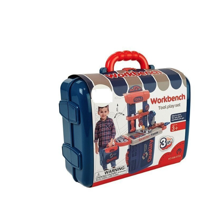 Banc de lucru cu accesorii in gentuta