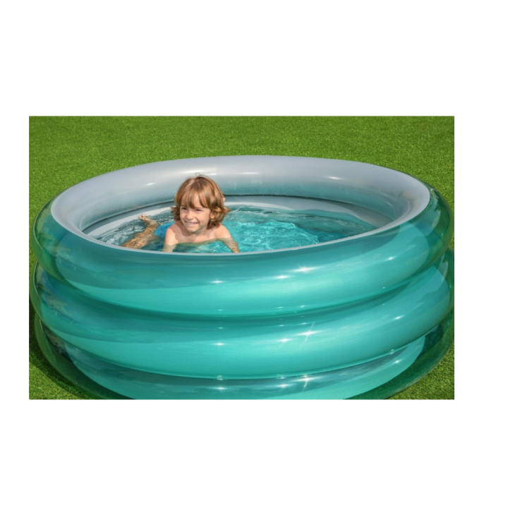 Piscina pentru copii Bestway cu parti laterale transparente si interior argintiu, 150 cm x 53 cm