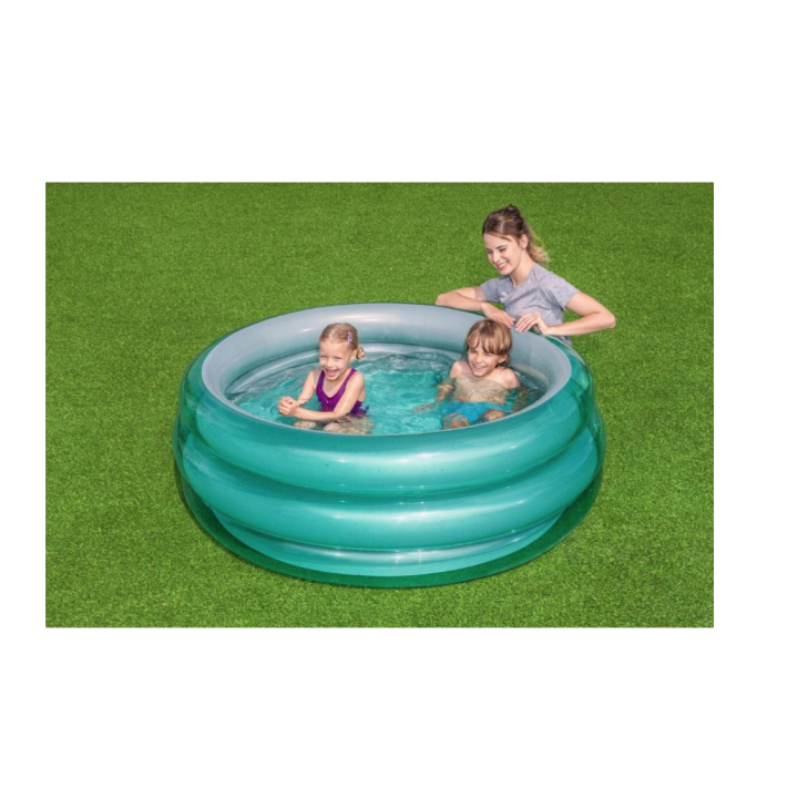 Piscina pentru copii Bestway cu parti laterale transparente si interior argintiu, 150 cm x 53 cm