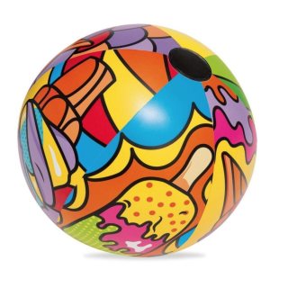 Minge gonflabila de plaja si piscina, multicolora, 91 cm, Bestway MCT, 31044