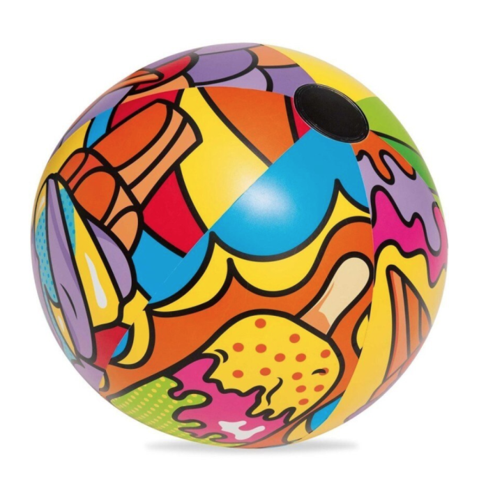Minge gonflabila de plaja si piscina, multicolora, 91 cm, Bestway MCT, 31044