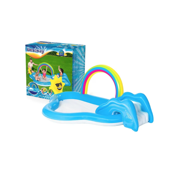 Piscina gonflabila Bestway - Rainbow N' Shine Play Center, 257 x 145 x 91 cm