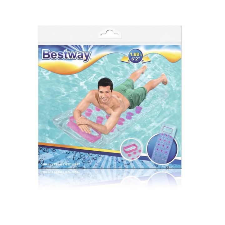 Saltea gonflabila de plaja si piscina Bestway, transparent