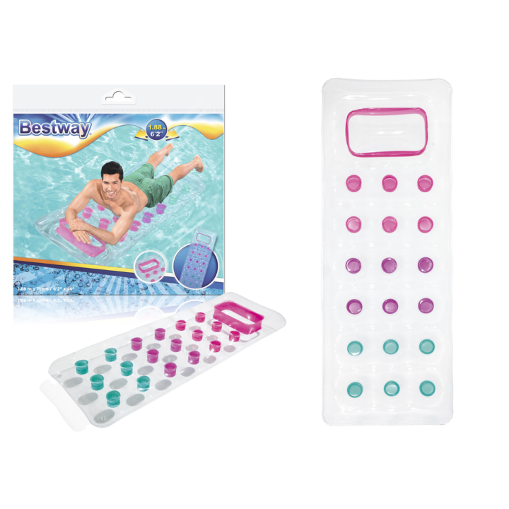 Saltea gonflabila de plaja si piscina Bestway, transparent