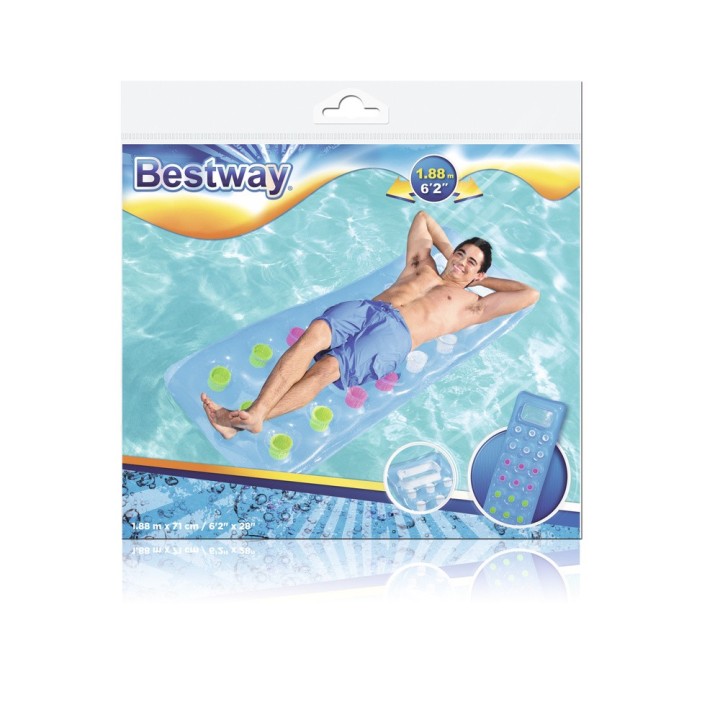 Saltea gonflabila de plaja si piscina Bestway, albastru.