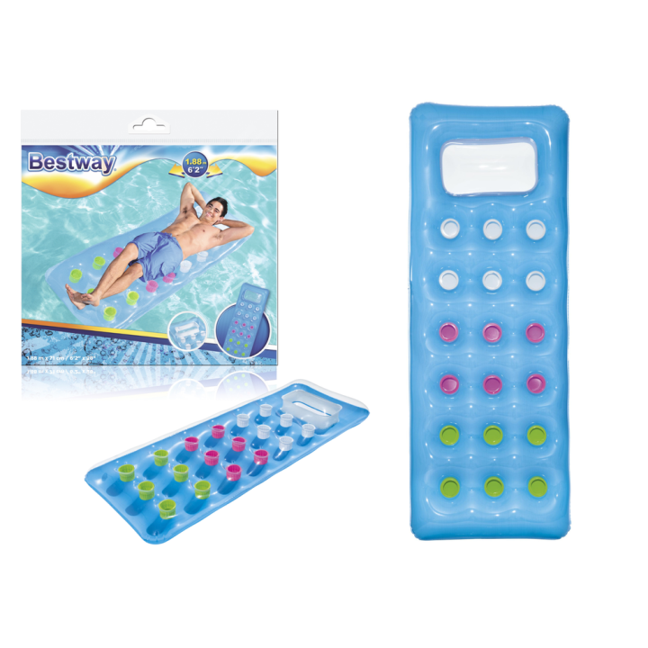 Saltea gonflabila de plaja si piscina Bestway, albastru.