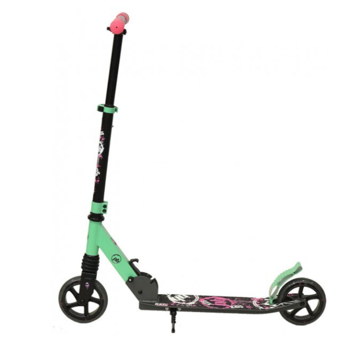 Trotineta pentru copii PB Kid cu doua roti 145 mm, roz cu verde
