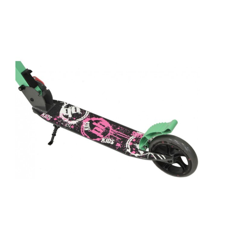 Trotineta pentru copii PB Kid cu doua roti 145 mm, roz cu verde