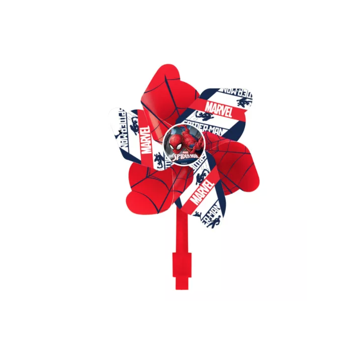 Morisca de vant pentru bicicleta Spiderman Rosu