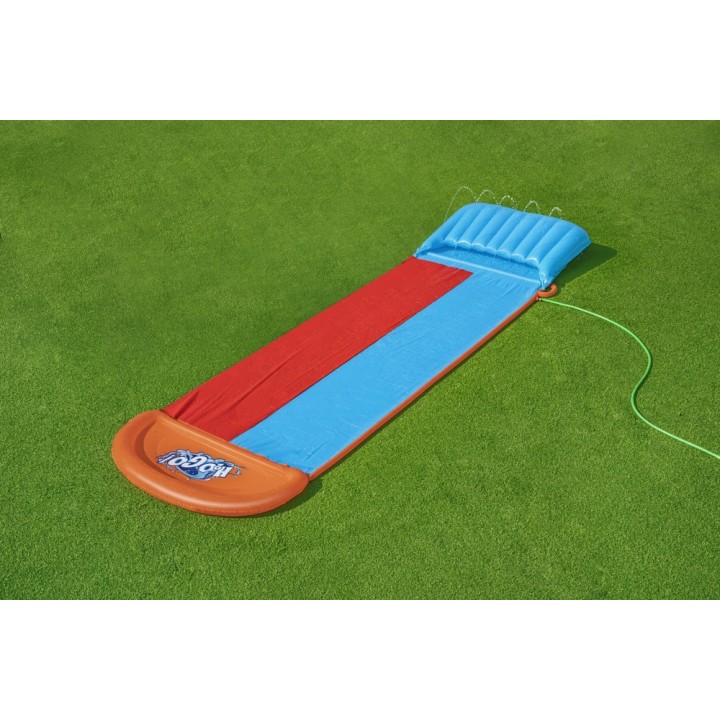 Tobogan cu apa dublu Bestway pentru sol 4.88m, rosu cu albastru