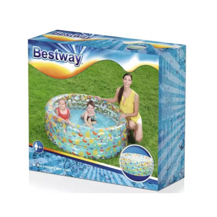 Piscina gonflabila pentru copii Bestway Tropical Play Pool 150cm x H53cm
