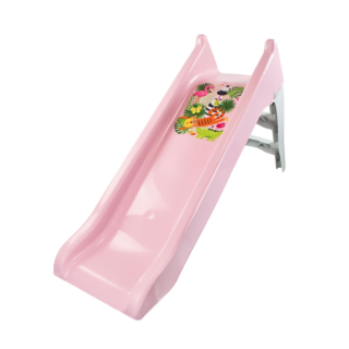 Tobogan Mochtoys pentru copii 140 cm cu sistem pentru conectare furtun, roz pastel