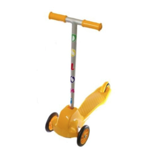 Trotineta Doloni pentru copii cu trei roti, galben