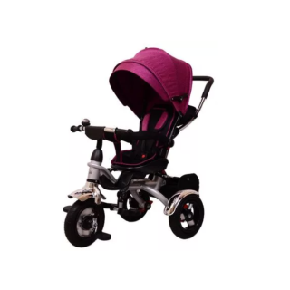 Tricicleta pentru copii Lux Trike cu scaun pivotant la 360 grade, mov