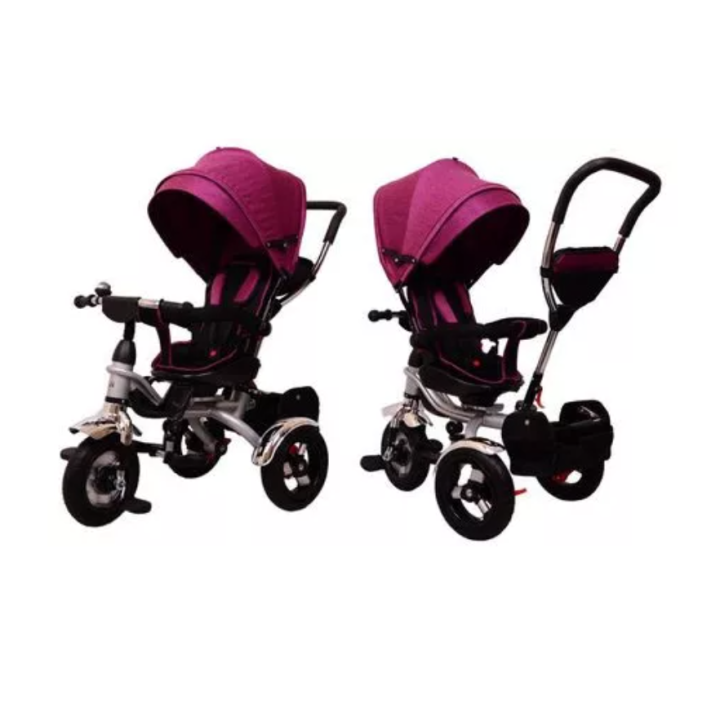 Tricicleta pentru copii Lux Trike cu scaun pivotant la 360 grade, mov