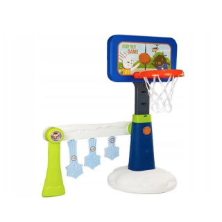 Set de baschet pentru copii LEAN Toys 99-125cm inaltime 40cm latime tabla, multicolor.