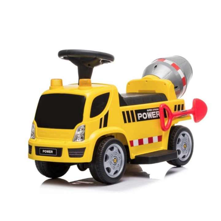 Masinuta electrica 6V premergator betoniera cu efecte sonore, galben