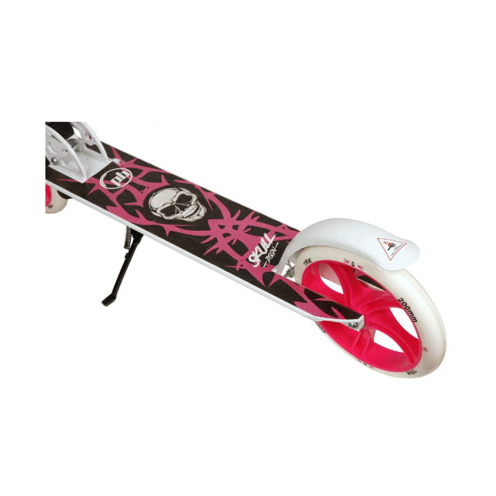 Trotineta PB Skull cu doua roti 200 mm, alb