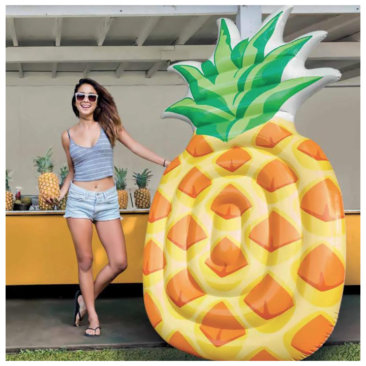 Saltea gonflabila Intex Pineapple 2.16m x 1.24m, multicolor