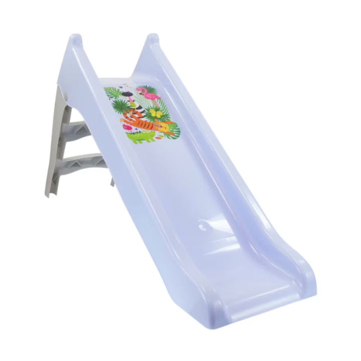 Tobogan Mochtoys pentru copii 140 cm cu sistem pentru conectare furtun, albastru pastel