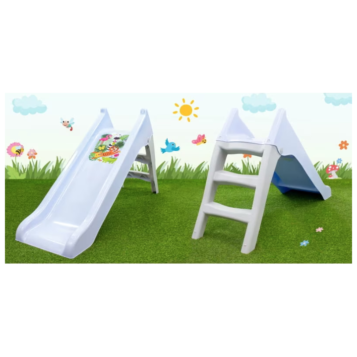 Tobogan Mochtoys pentru copii 140 cm cu sistem pentru conectare furtun, albastru pastel