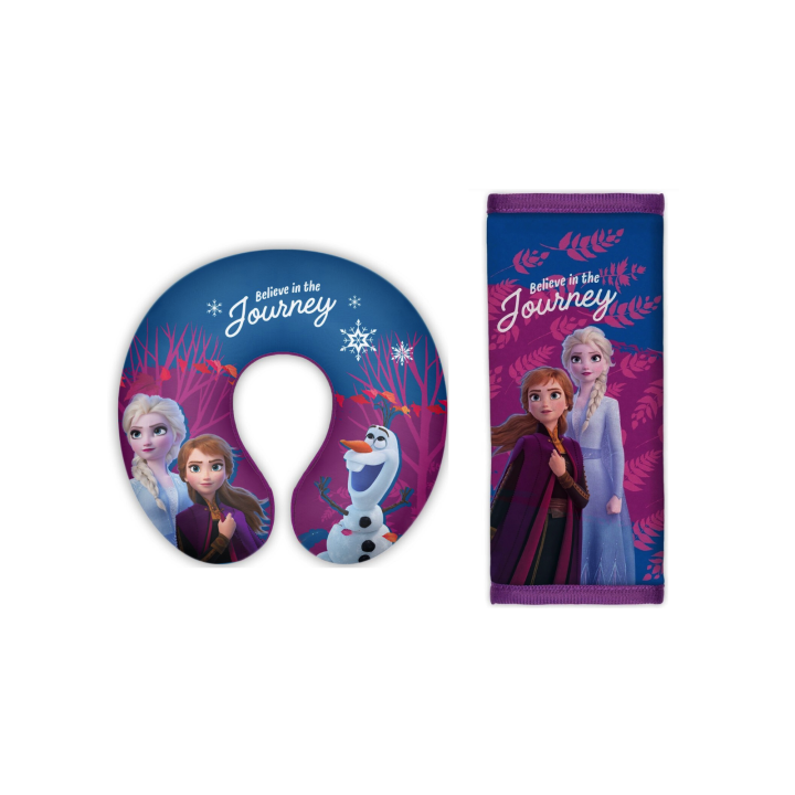 Set perna de gat si protectie centura de siguranta Frozen, mov